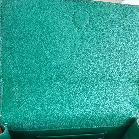 Charles & Keith - Pebbled Leather Sling Bag in Green with detachable straps. - Picture 13 of 15